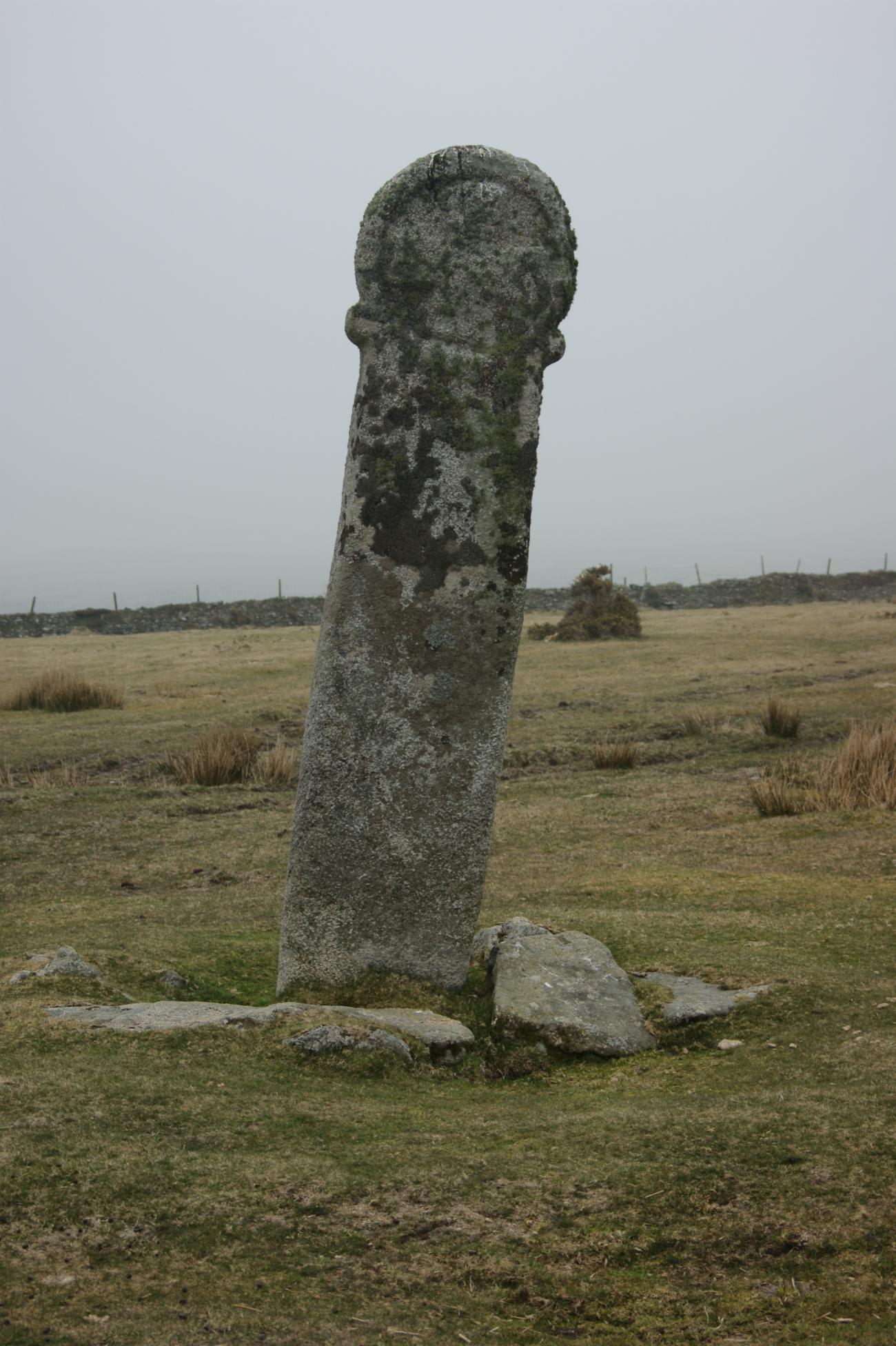 Image of a solitary Standing Stone known as Long
                Tom